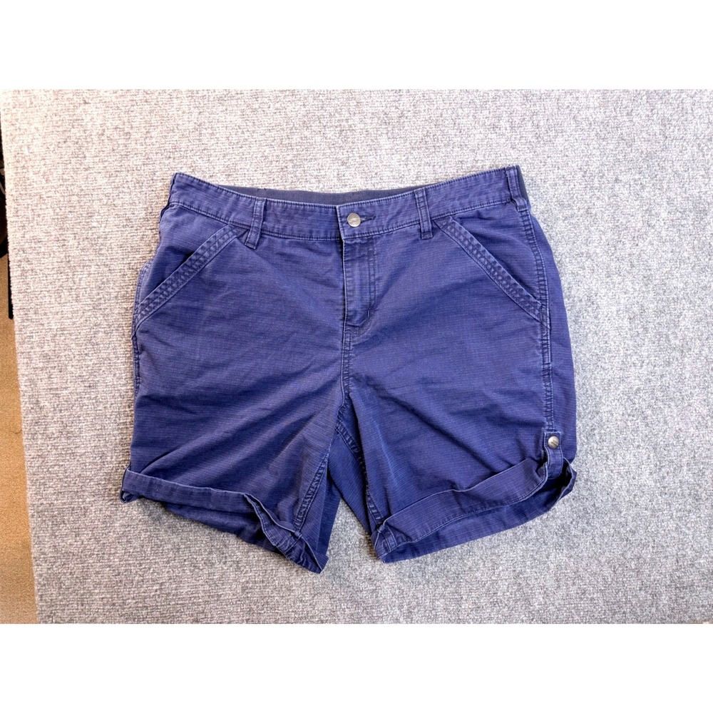 Carhartt Womens 14 Navy Blue Ripstop Shorts Original Fit Workwear Hiking 104213